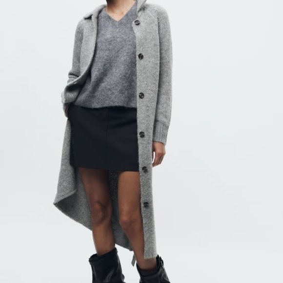 NWT ZARA BELTED LONG KNIT CARDIGAN S, M, L 9598 - Picture 1 of 8